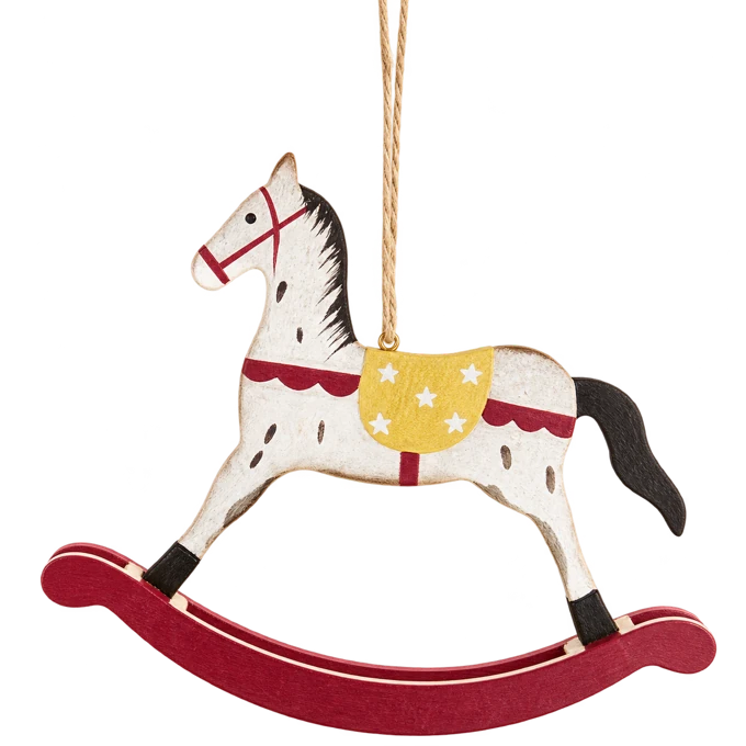 Wooden Rocking Horse Hanging Decoration