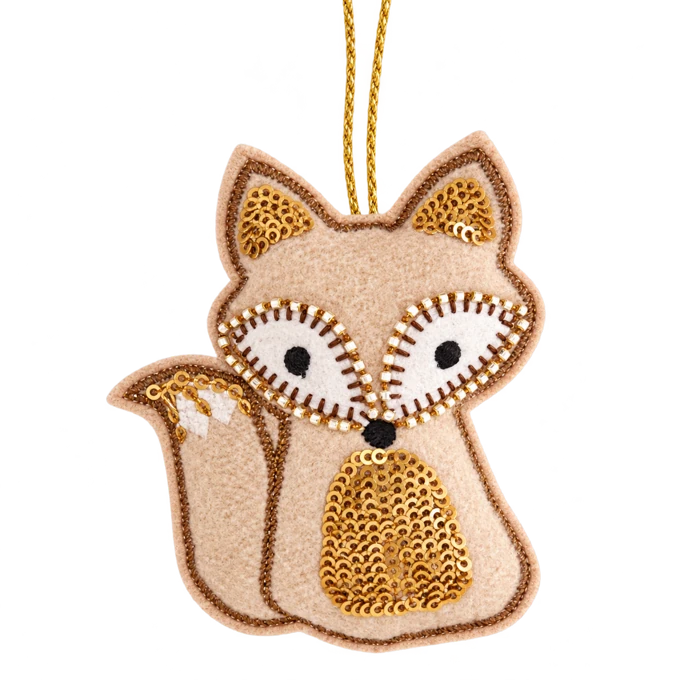 Woodland Fox Felt Hanging Decoration