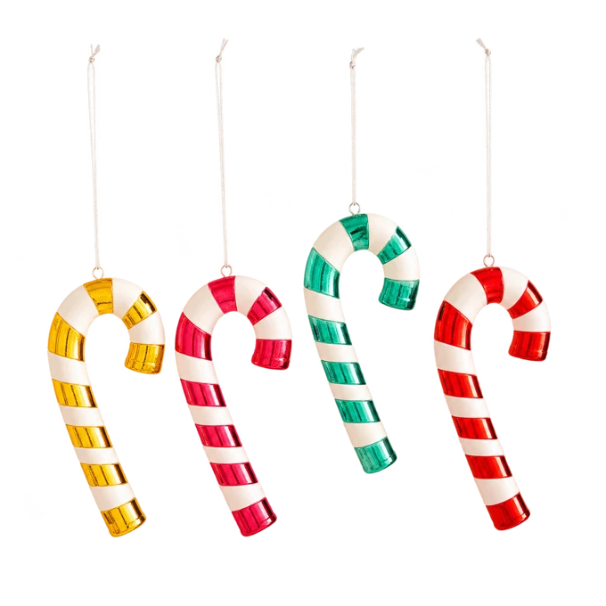 Pack of 4 Candy Canes Hanging Decorations