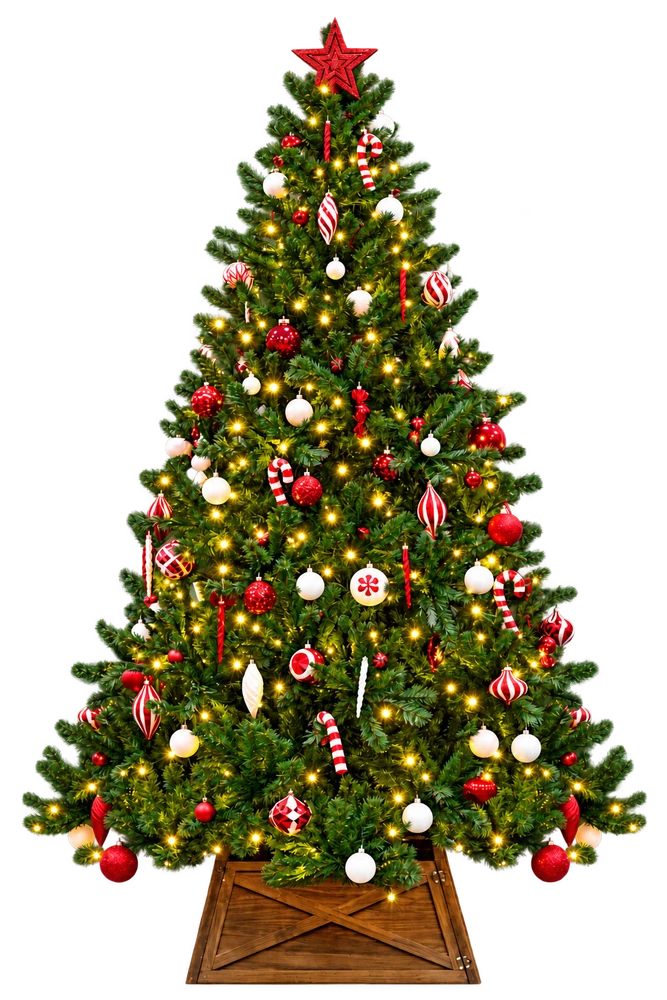 6ft Pre-lit Arbor Vitae Fir Tree